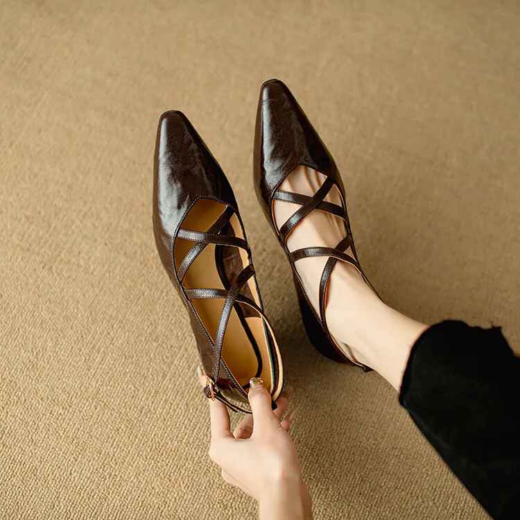 Amira Genuine Leather Heels