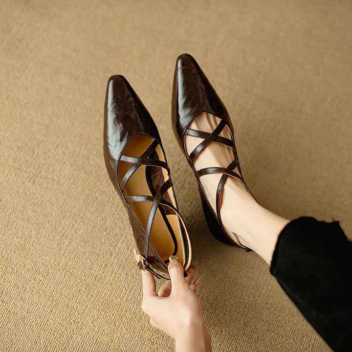 Amira Genuine Leather Heels