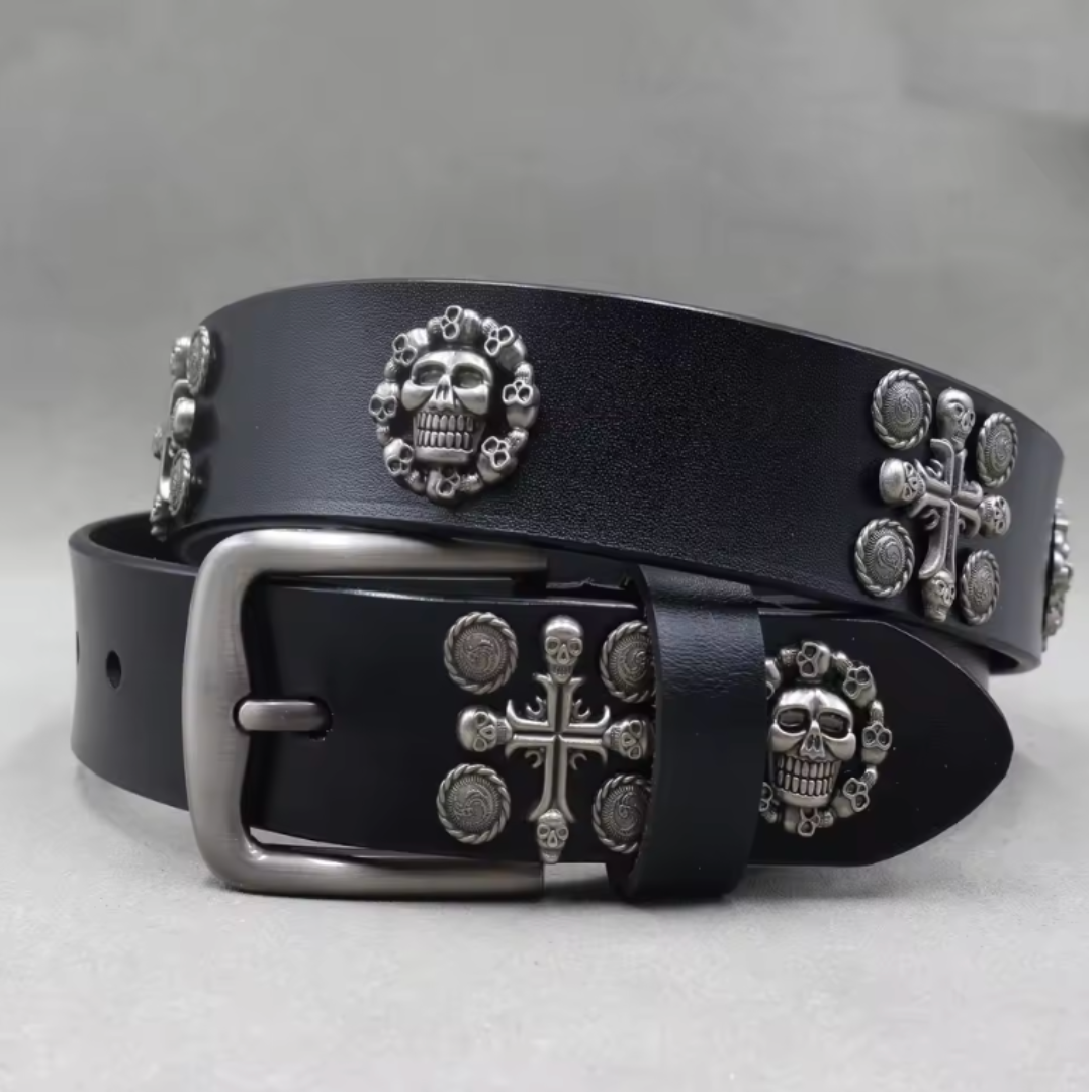 Zane Studded Leather Belt