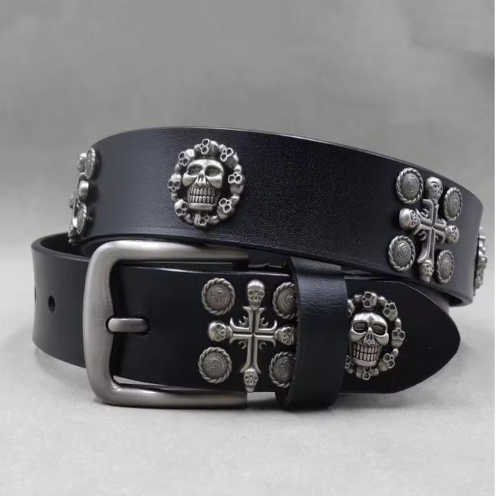 Zane Studded Leather Belt