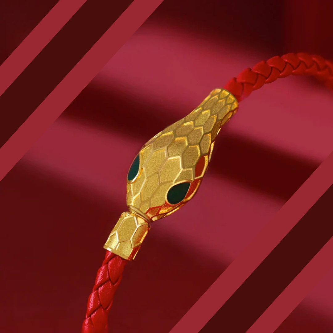 Aspis Viper Handwoven Leather Bracelet