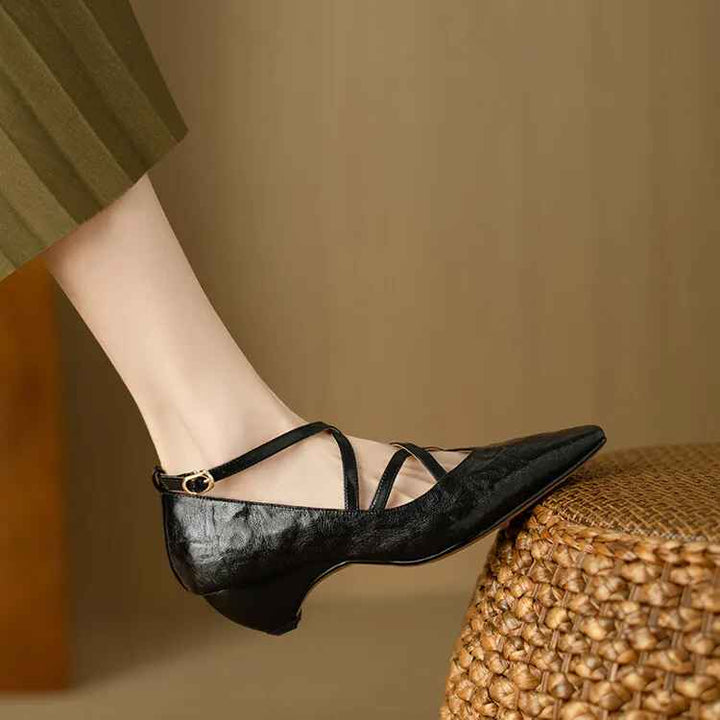 Amira Genuine Leather Heels