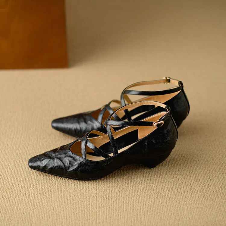 Amira Genuine Leather Heels