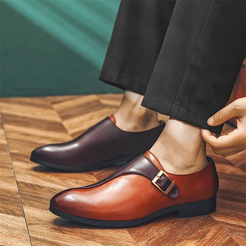 Marenzo Monk Patent Loafers