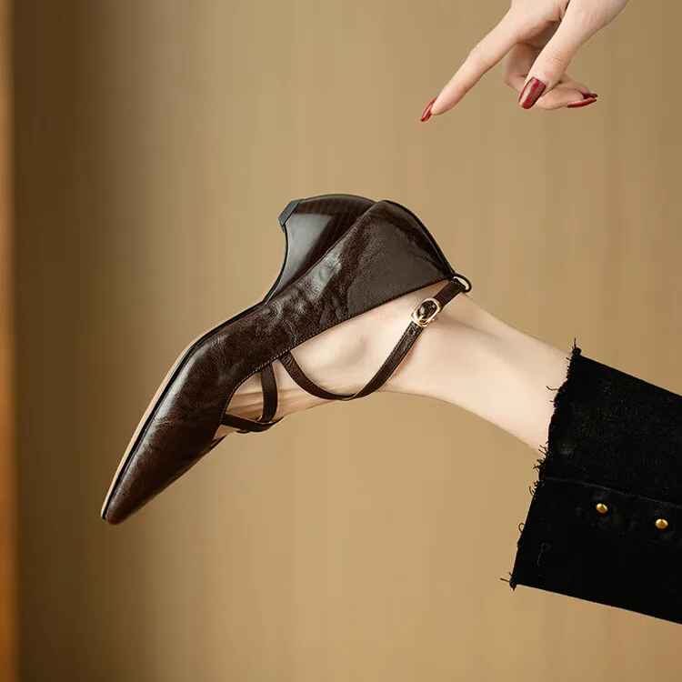 Amira Genuine Leather Heels