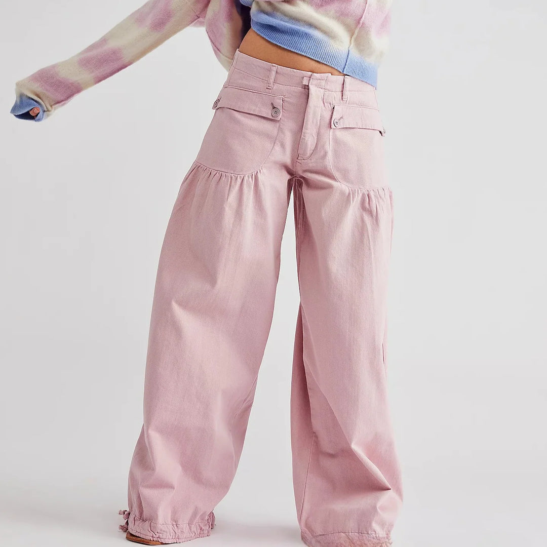 Raviellia Washed Wide-Leg Jeans