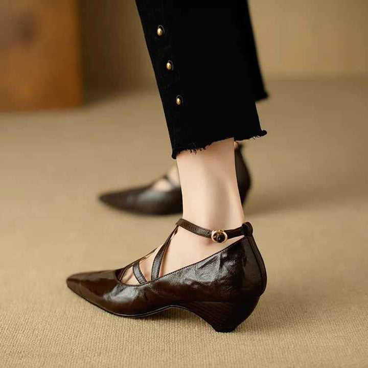 Amira Genuine Leather Heels