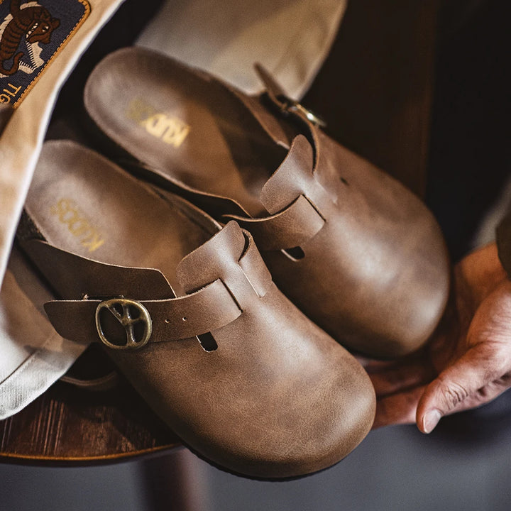 Brandon Orwell Leather Mules