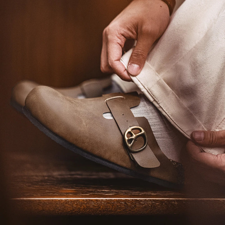 Brandon Orwell Leather Mules