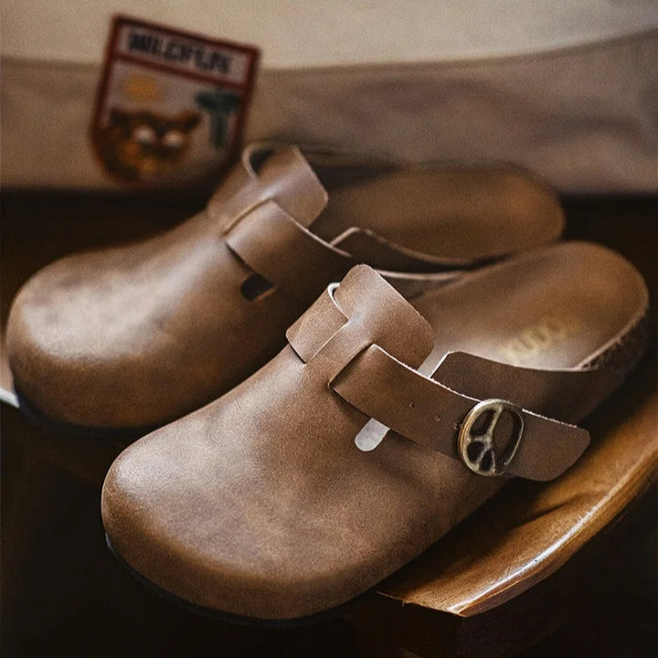 Brandon Orwell Leather Mules