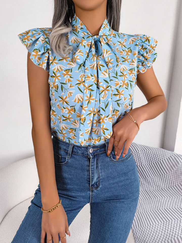 Luniva Ruffle Chiffon Blouse