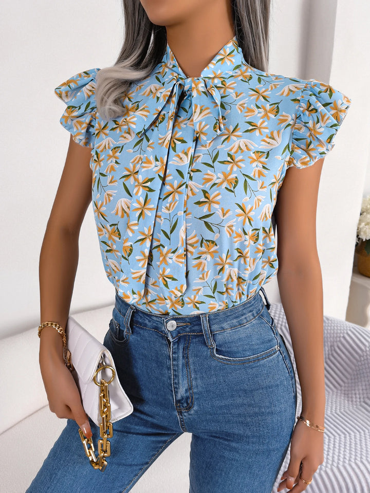 Luniva Ruffle Chiffon Blouse