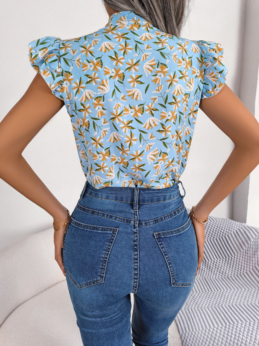 Luniva Ruffle Chiffon Blouse
