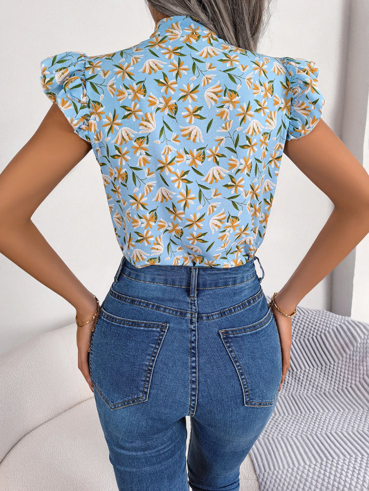 Luniva Ruffle Chiffon Blouse