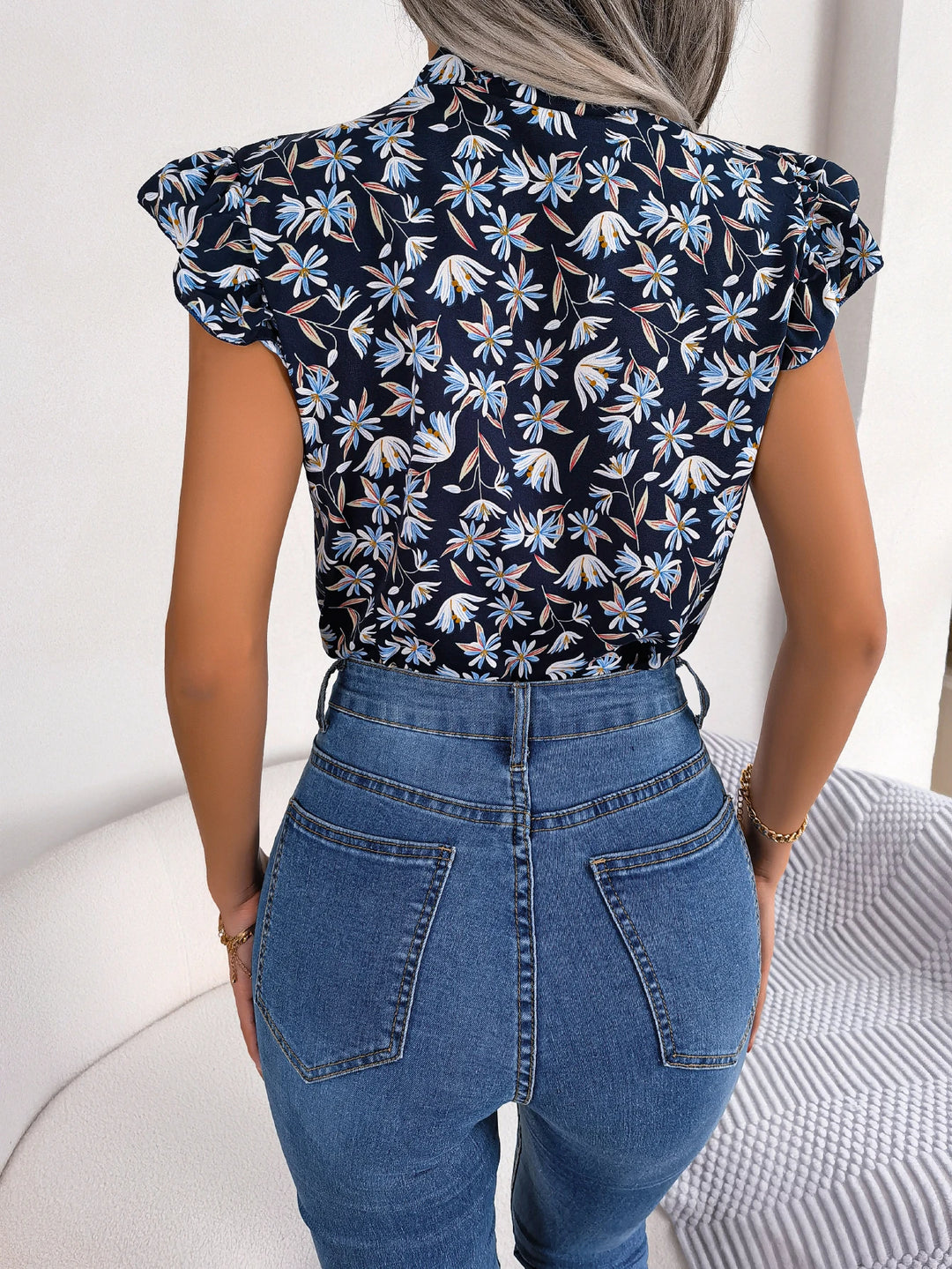 Luniva Ruffle Chiffon Blouse