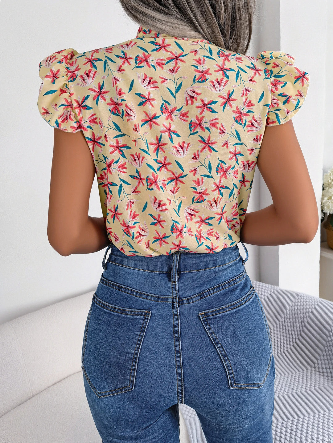 Luniva Ruffle Chiffon Blouse
