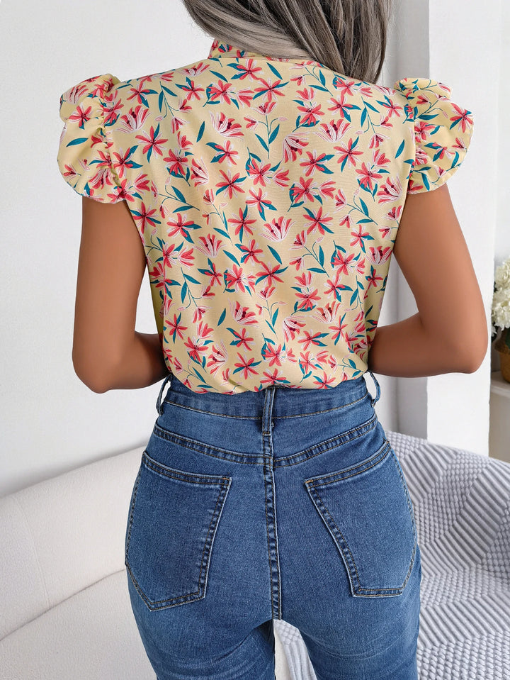 Luniva Ruffle Chiffon Blouse