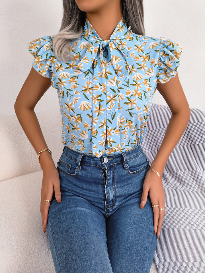 Luniva Ruffle Chiffon Blouse