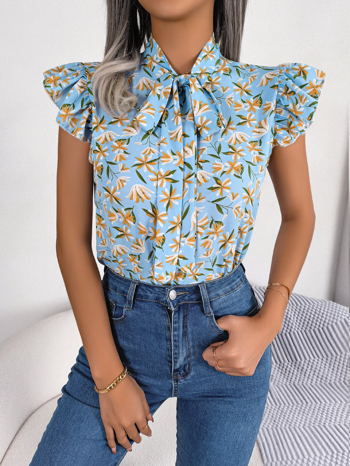 Luniva Ruffle Chiffon Blouse