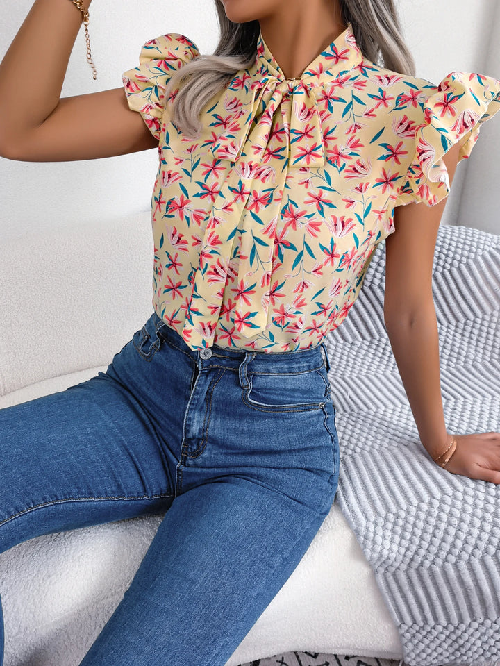 Luniva Ruffle Chiffon Blouse
