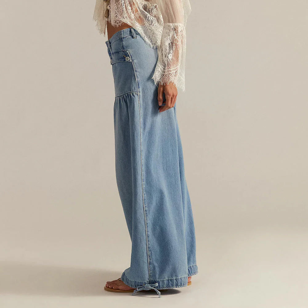 Raviellia Washed Wide-Leg Jeans