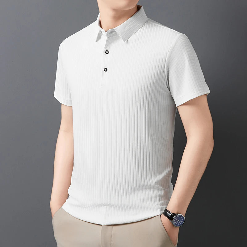 Milan Ribbed Polo Shirt