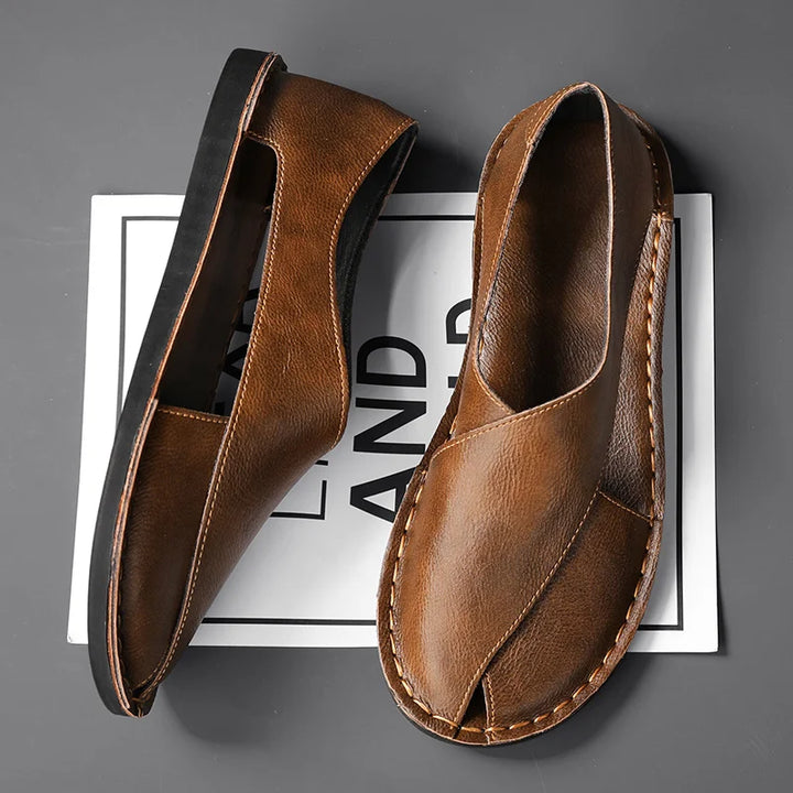 Outland Calfskin Crossover Sandal