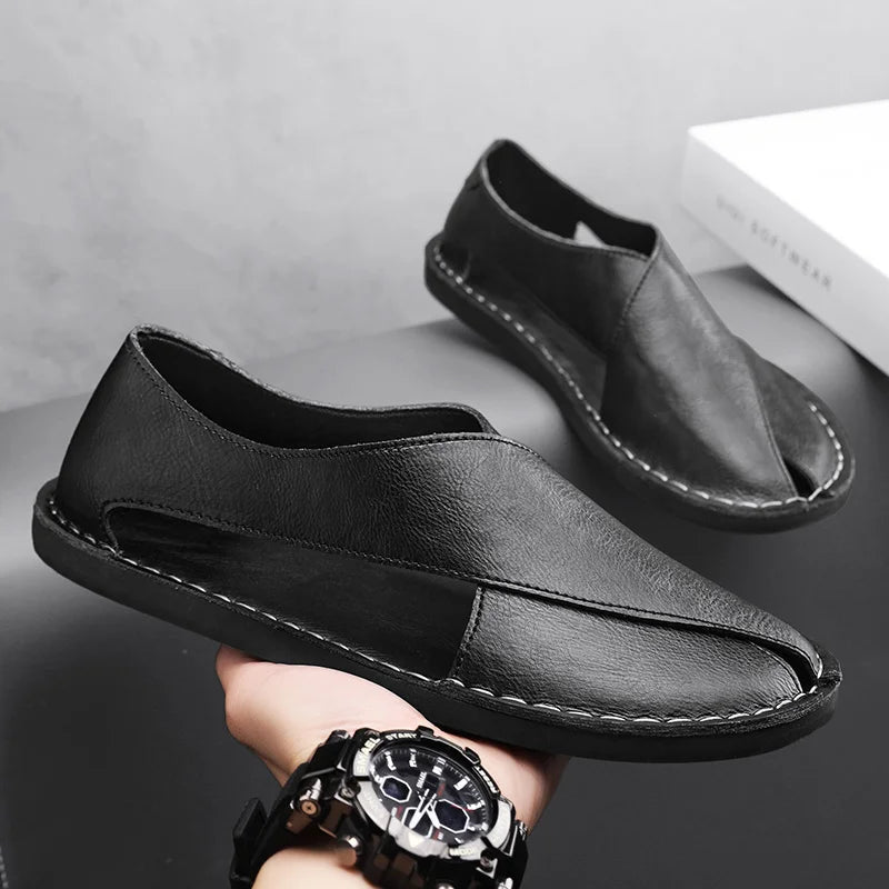 Outland Calfskin Crossover Sandal