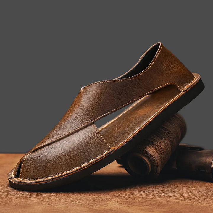 Outland Calfskin Crossover Sandal