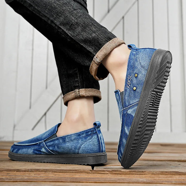 Rogue Crest Washed Canvas Loafers
