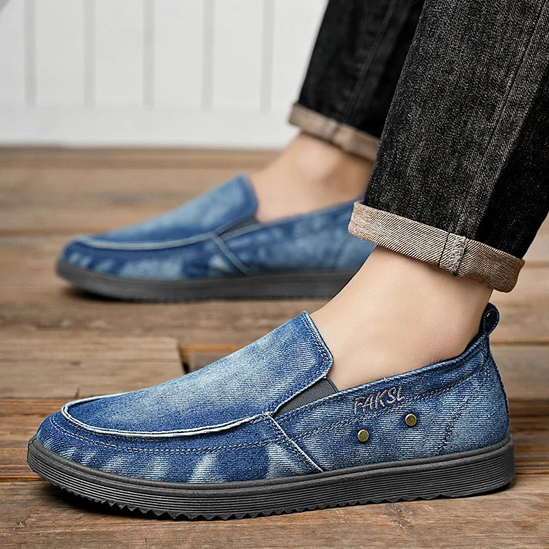 Rogue Crest Washed Canvas Loafers