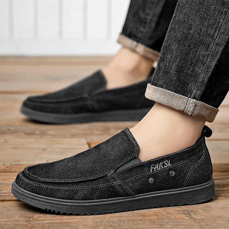 Rogue Crest Washed Canvas Loafers