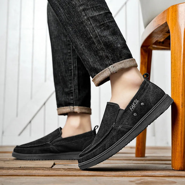 Rogue Crest Washed Canvas Loafers