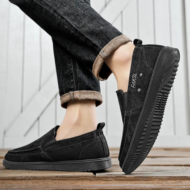 Rogue Crest Washed Canvas Loafers