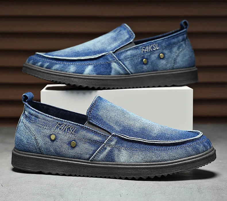 Rogue Crest Washed Canvas Loafers