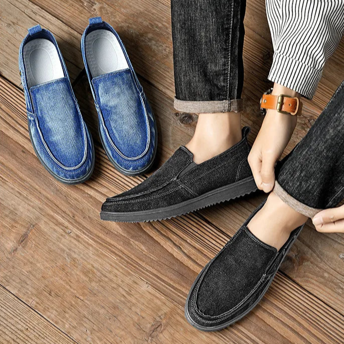 Rogue Crest Washed Canvas Loafers