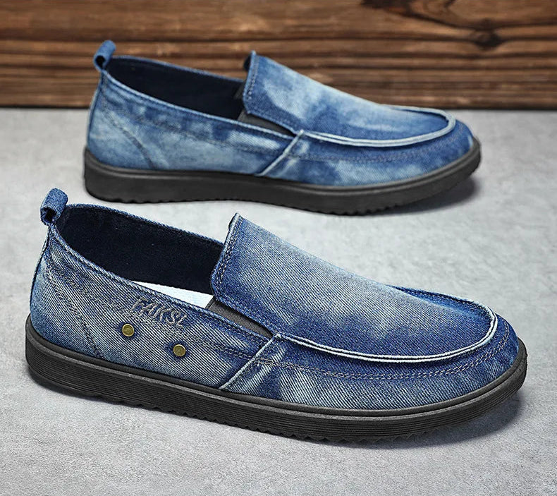 Rogue Crest Washed Canvas Loafers