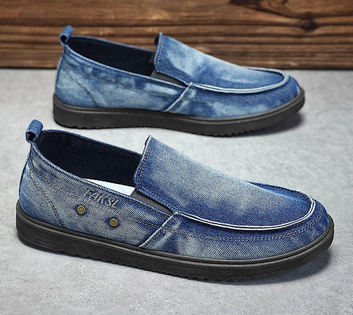Rogue Crest Washed Canvas Loafers