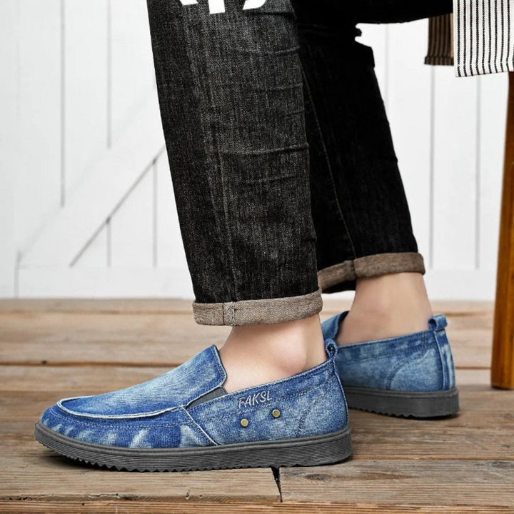 Rogue Crest Washed Canvas Loafers