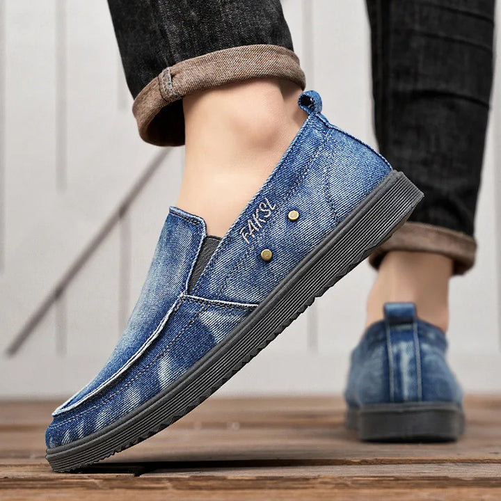 Rogue Crest Washed Canvas Loafers