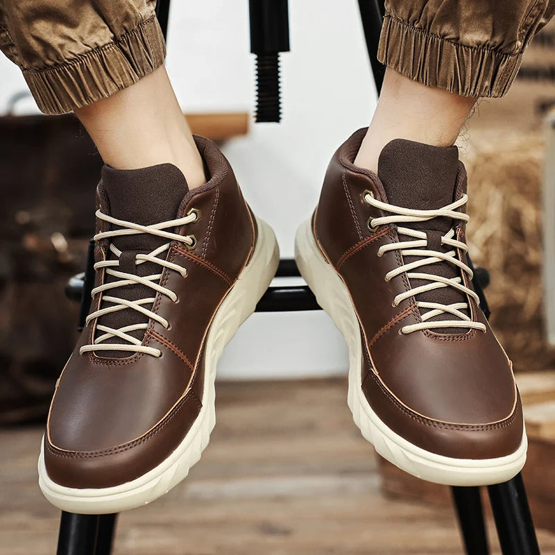 Crestline Antigrid Genuine Leather Sneakers