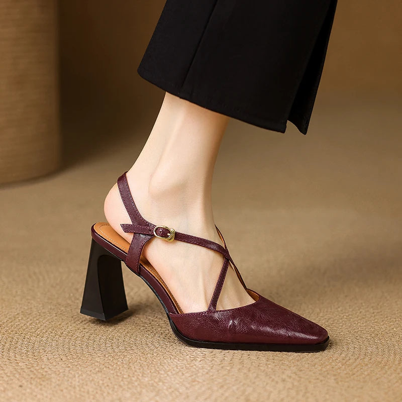 Velisse Genuine Leather Heels