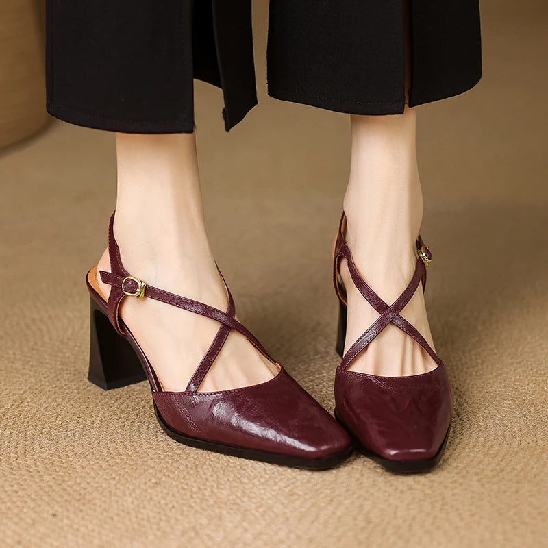 Velisse Genuine Leather Heels