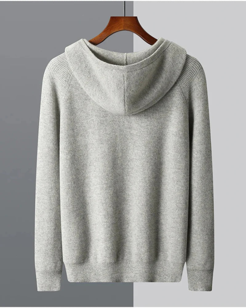 Merrick 100% Wool Zip-Up Hoodie