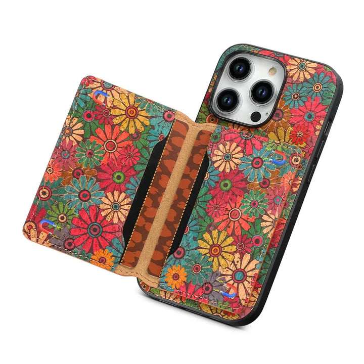 Amber Meadow Leather iPhone Case