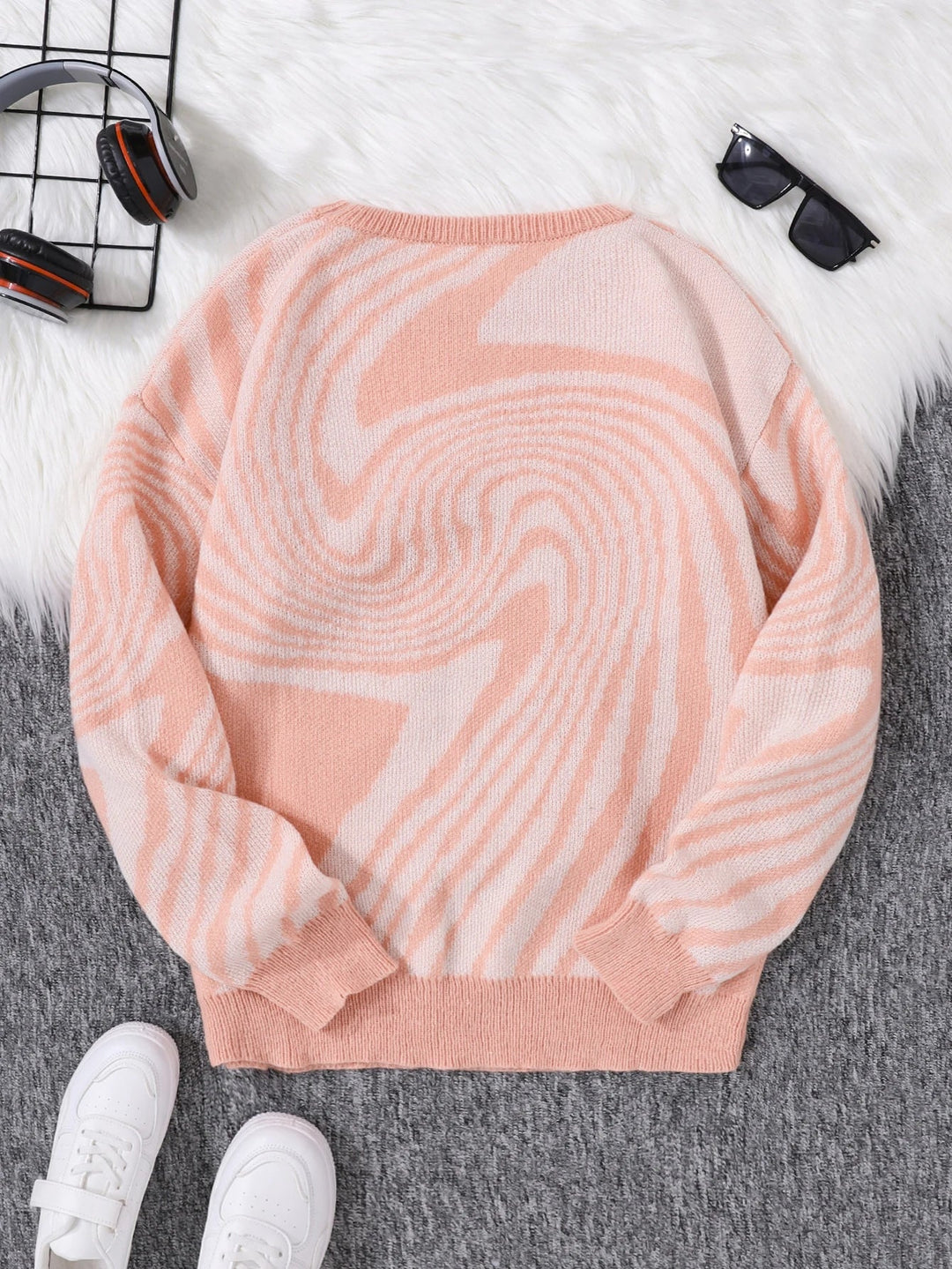 Cloudrift Abstract Wool Pullover