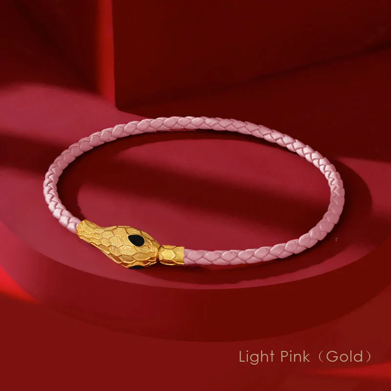 Aspis Viper Handwoven Leather Bracelet