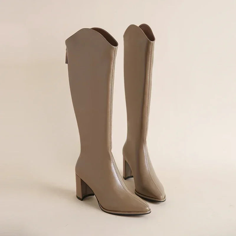 Lyra Quilted Knee-High Boots
