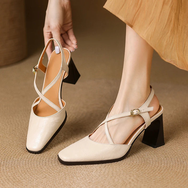 Velisse Genuine Leather Heels