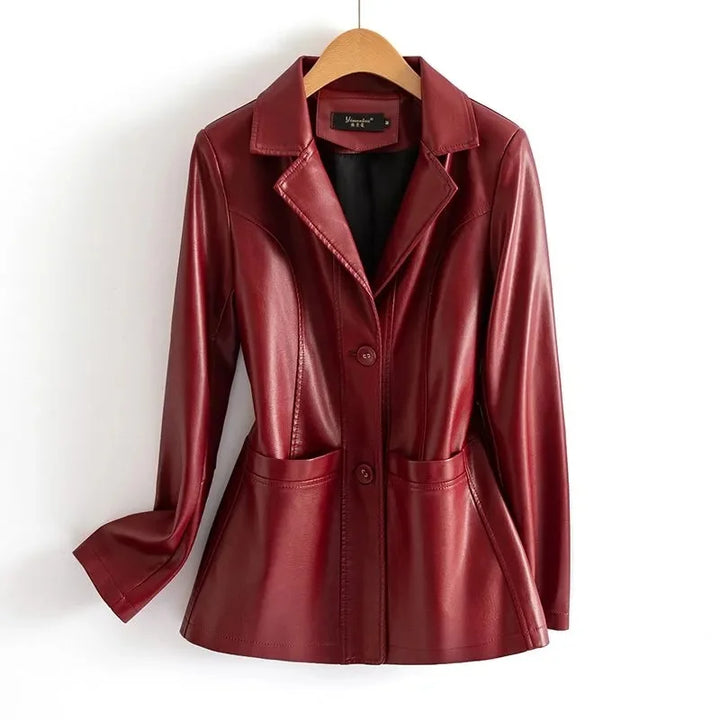 Aveline Rouge Leather Jacket